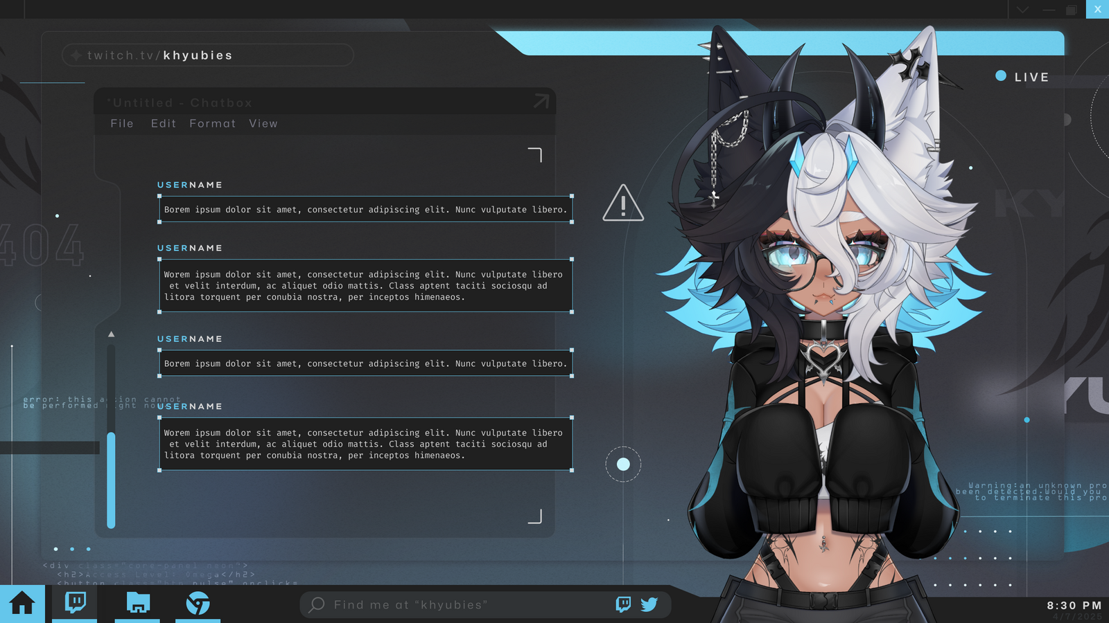 Just Chatting Overlay [Khyubi 2025]